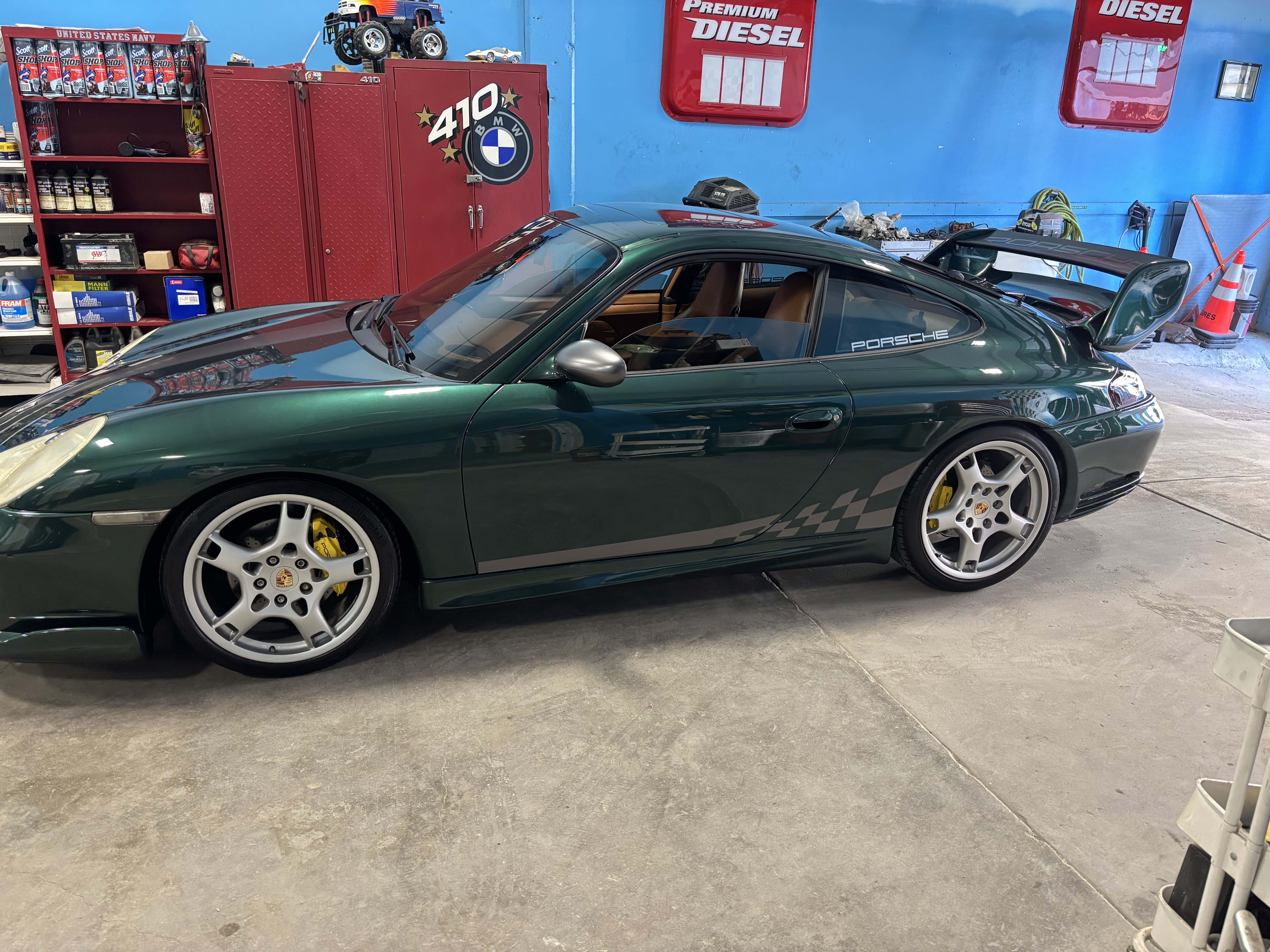 green classic porshe